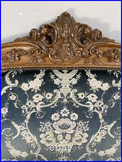 French Antique Louis XV Sofa Vintage Salon Style Large