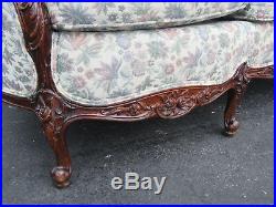 French Carved Long Solid Wood Sofa Couch 9052A