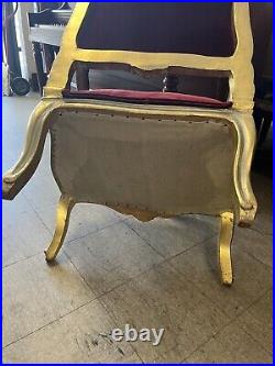 French Chair Antique Louis XV Red/Gold