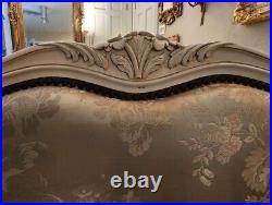 French Daybed (Chaise Long) circa 1860 Hand Carved Floral, Scrolls, Ivory