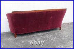 French Deco Carved Long Sofa Couch and His and Hers Chairs 3004