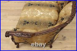 French Design Vintage Carved Birch Sofa or Couch, Flowers #48353