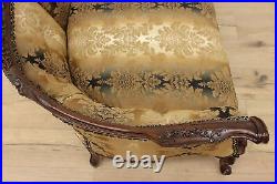 French Design Vintage Carved Birch Sofa or Couch, Flowers #48353