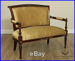 French Directoire Louis XVI Style Settee Loveseat