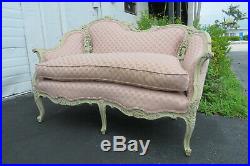 French Hand Carved Cameo Early 1900s Settee Love Seat 9890