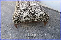 French Leopard Print Long Wide Fainting Couch Chaise Lounge 5538