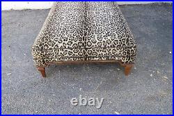 French Leopard Print Long Wide Fainting Couch Chaise Lounge 5538