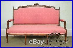 French Louis XVI Style Antique Walnut Settee
