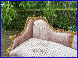 French Louis XVI Style Bench Settee Sofa