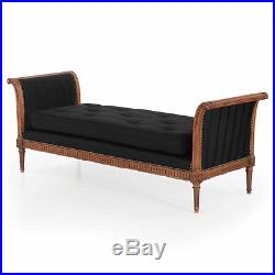 French Louis XVI Style Carved Fruitwood Antique Daybed Sofa, 19th Century