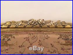 French Louis XVI Style Carved and Gilded Antique Settee