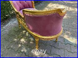 French Louis XVI Style Settee in velvet