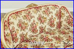 French Louis XVI Style Vintage Painted Loveseat Settee