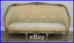 French Louis XV Style Antique Paint Frame Sofa