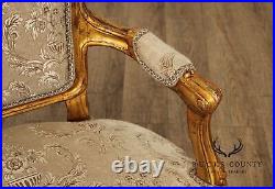 French Louis XV Style Carved Giltwood Sofa