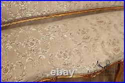 French Louis XV Style Carved Giltwood Sofa