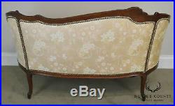 French Louis XV Style Vintage 1940's Carved Mahogany Loveseat