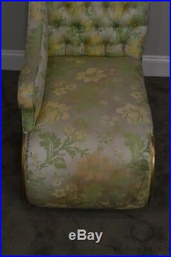 French Louis XV Style Vintage Pair Silver Gilt Recaimer's Small Chaise Lounges