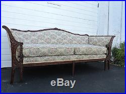 French Mahogany Carved Long Sofa Couch 8415