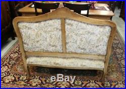 French Walnut Antique Louis XV Settee Loveseat Bench Living Room Furniture
