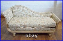 French country bergere cane chaise longue day bed sofa settee