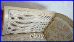 French country bergere cane chaise longue day bed sofa settee