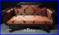 GORGEOUS CARVED EMPIRE FIGURAL SETTEE, 19th century (1800s)