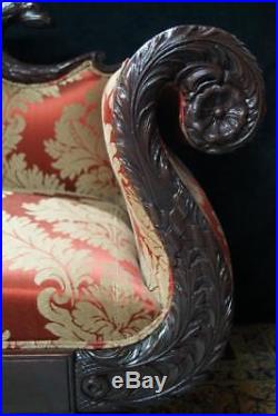 GORGEOUS CARVED EMPIRE FIGURAL SETTEE, 19th century (1800s)