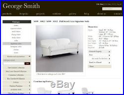 George Smith Full Scroll Arm Signature Sofa Rrp £10,500 Large Feather Cushions