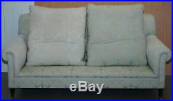 George Smith Full Scroll Arm Signature Sofa Rrp £10,500 Large Feather Cushions