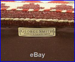 George Smith Signature Scroll Arm Kilim Upholstered Sofa Original Upholstery