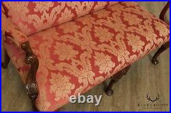 Georgian Style Custom Quality, Mahogany & Upholstered Settee
