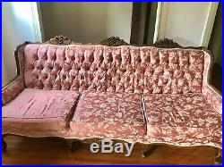 Gorgeous French Carved Antique Couch