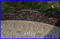 Gorgeous French Provincial Style Couch Carved wood frame and accents very sturdy