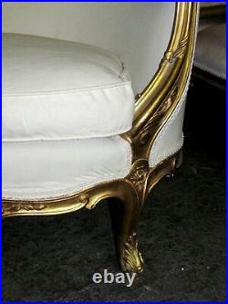 Gorgeous Italian Gilded Louis XV Corbeille Sofa Settee Canapé