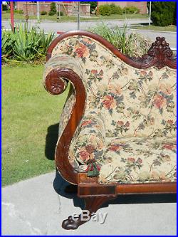 Gorgeous Mahogany Federal Empire High Arm Sofa Settee circa 1830