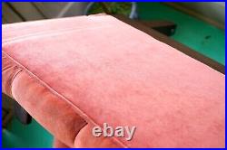 Gorgeous Red Velvet Velour Tufted Mid-Century Modern Chesterfield Style Sofa