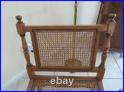 Gorgeous Vintage Oak with Original Cane Chaise Lounge Daybed Chair PICK UP ONLY