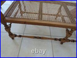 Gorgeous Vintage Oak with Original Cane Chaise Lounge Daybed Chair PICK UP ONLY