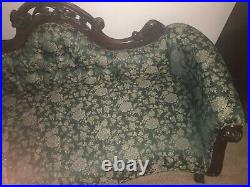 Green/Gold Chaise Lounge (Antique)