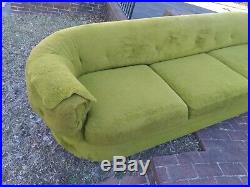 Green Sofa Vintage Mid Century Regency Loveseat Gondola Couch Kagan Pearsall NJ