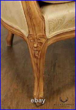 Greenbaum Interiors French Louis XV Style Custom Upholstered Loveseat
