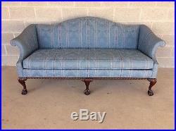 Hickory Chair Co. Ball & Claw Camel Back Formal Sofa/couch 76 Inches Wide
