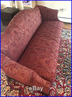 HICKORY CHAIR CO BALL & CLAW Footed CAMEL BACK SOFA (76)