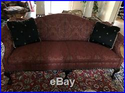 HICKORY CHAIR CO BALL & CLAW Footed CAMEL BACK SOFA (76)