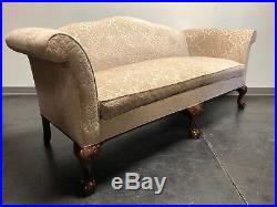 HICKORY CHAIR Co Chippendale Carved Mahogany Ball in Claw Camel Back Sofa