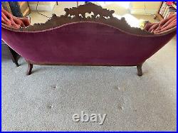 Hand carved Antique victorian sofa