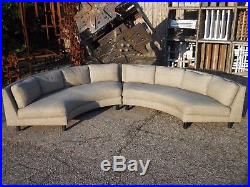 Harvey Probber 1/2 Circle 2pc Sectional Sofa Mid Century Modern Baughman Era