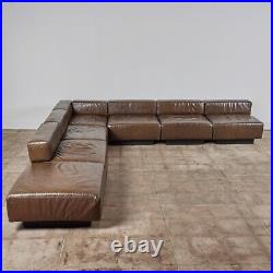 Harvey Probber Cubo Sectional Leather Sofa, 1970s