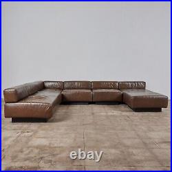 Harvey Probber Cubo Sectional Leather Sofa, 1970s
